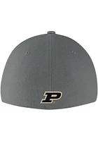 Nike Purdue Boilermakers Mens Grey Verbiage Swoosh Flex Hat
