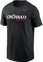 Nike Cincinnati Bearcats Black Wordmark Short Sleeve T Shirt