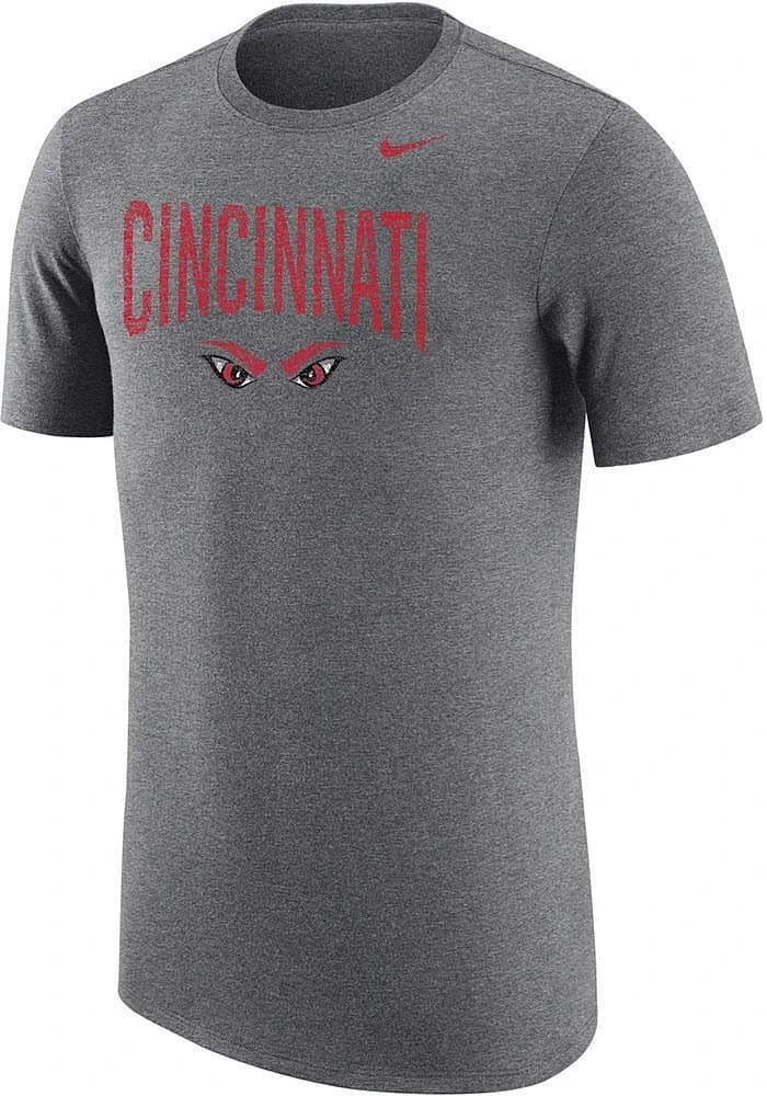 Nike Cincinnati Bearcats Grey Triblend Arch Mascot Graphic Short Sleeve Fashion T Shirt