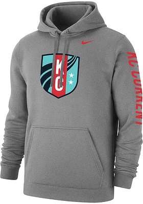 Nike KC Current Mens Grey Club Fleece Sleeve Hit Long Hoodie