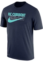 Nike KC Current Navy Blue Engineered Short Sleeve T Shirt