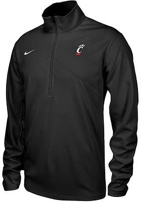 Nike Cincinnati Bearcats Mens Black Training Long Sleeve Qtr Zip Pullover