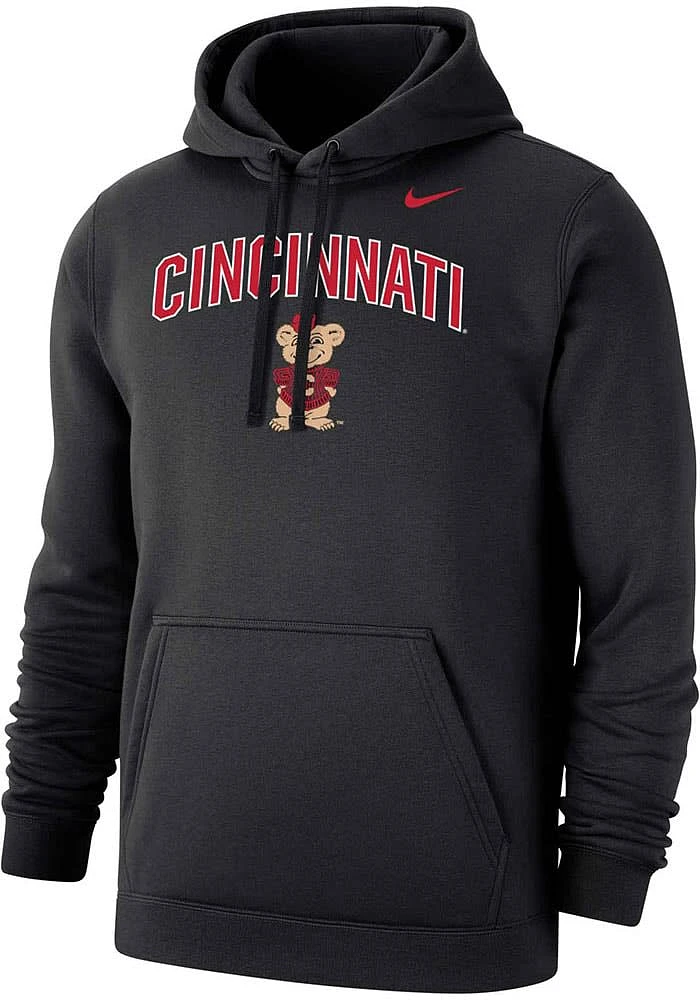 Nike Cincinnati Bearcats Mens Club Fleece Long Sleeve Hoodie