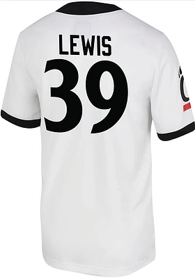 Cincear Lewis  Nike Cincinnati Bearcats White Game Name And Number Football Jersey