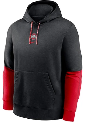 Nike Ohio State Buckeyes Youth Black Team Issue Long Sleeve Hoodie