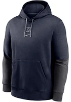 Nike Xavier Musketeers Mens Navy Blue Sideline Club Fleece Gameday Long Sleeve Hoodie