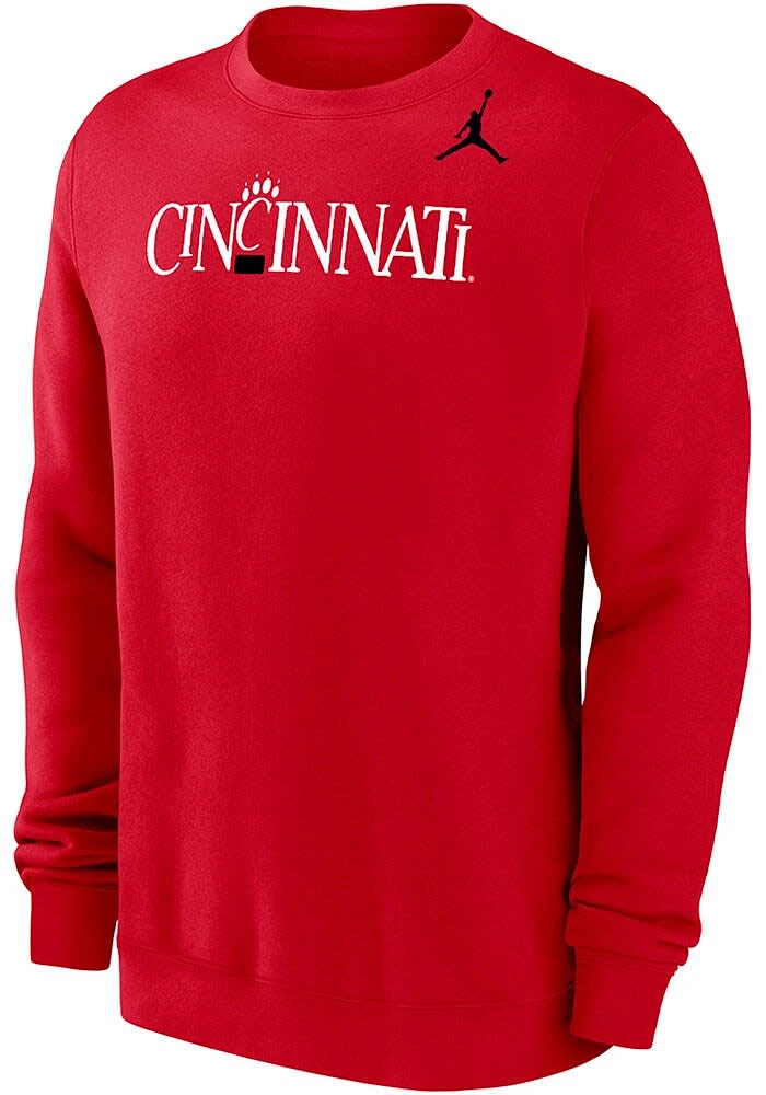 Nike Cincinnati Bearcats Mens Jordan Wordmark Long Sleeve Crew Sweatshirt