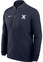 Nike Xavier Musketeers Mens Navy Blue Victory Long Sleeve Qtr Zip Pullover