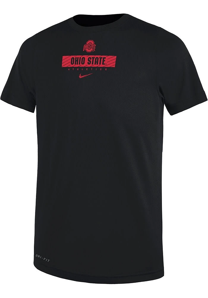 Nike Ohio State Buckeyes Boys Black Team Issue 24 Short Sleeve T-Shirt