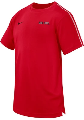 Nike Ohio State Buckeyes Youth Red Coach Short Sleeve T-Shirt