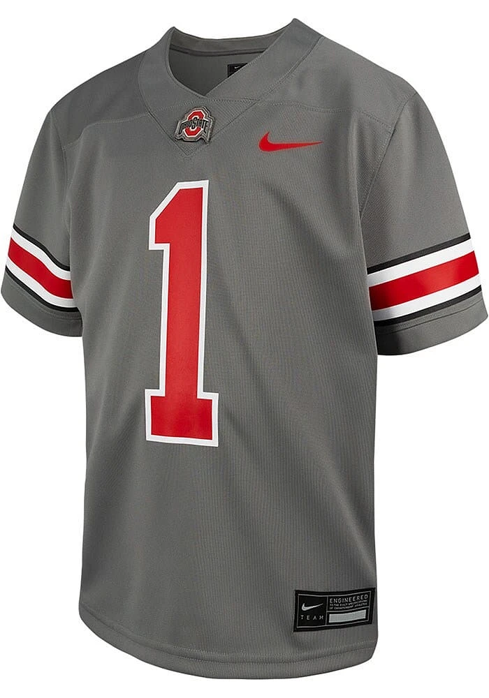 Nike Ohio State Buckeyes Toddler Grey Alt 2 No 1 Football Jersey