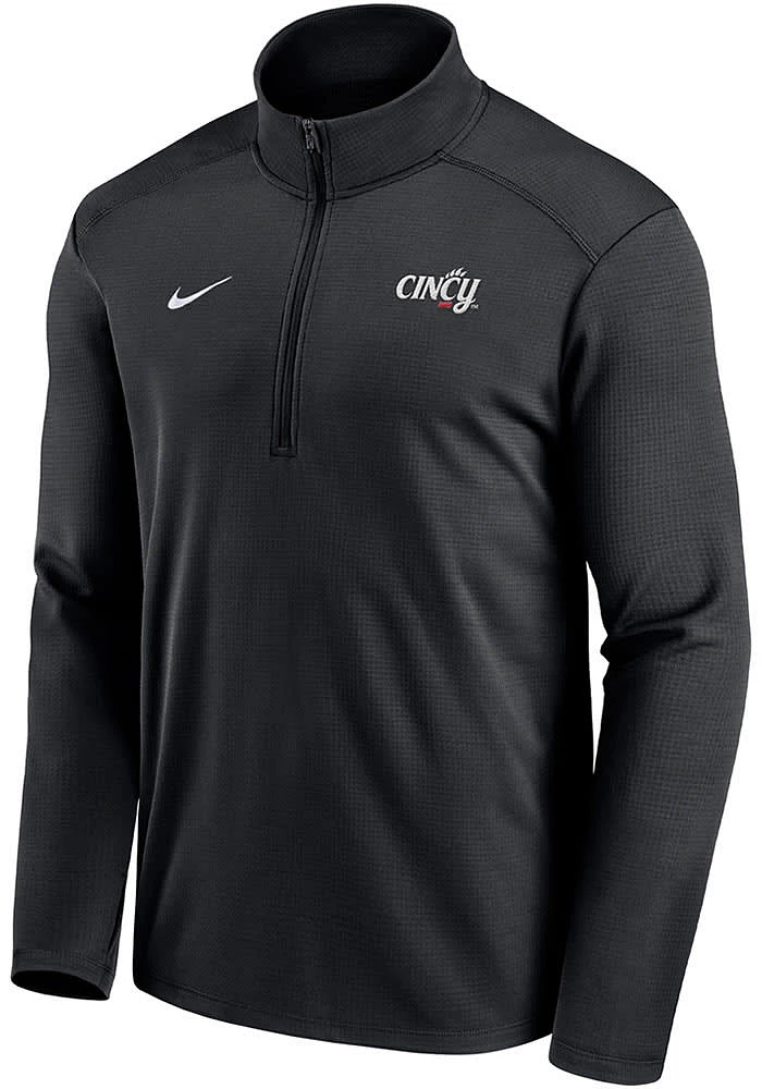 Nike Cincinnati Bearcats Mens Black Jordan Pacer Long Sleeve Qtr Zip Pullover