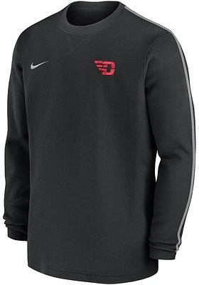 Nike Dayton Flyers Grey Sideline Coach Gameday Long Sleeve T Shirt