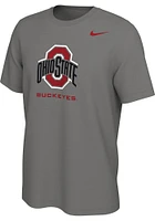 Nike Ohio State Buckeyes Grey Scarlet and Short Sleeve T Shirt