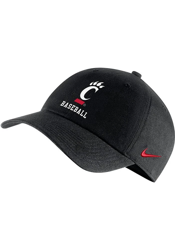 Nike Cincinnati Bearcats Baseball Wordmark Adjustable Hat - Black