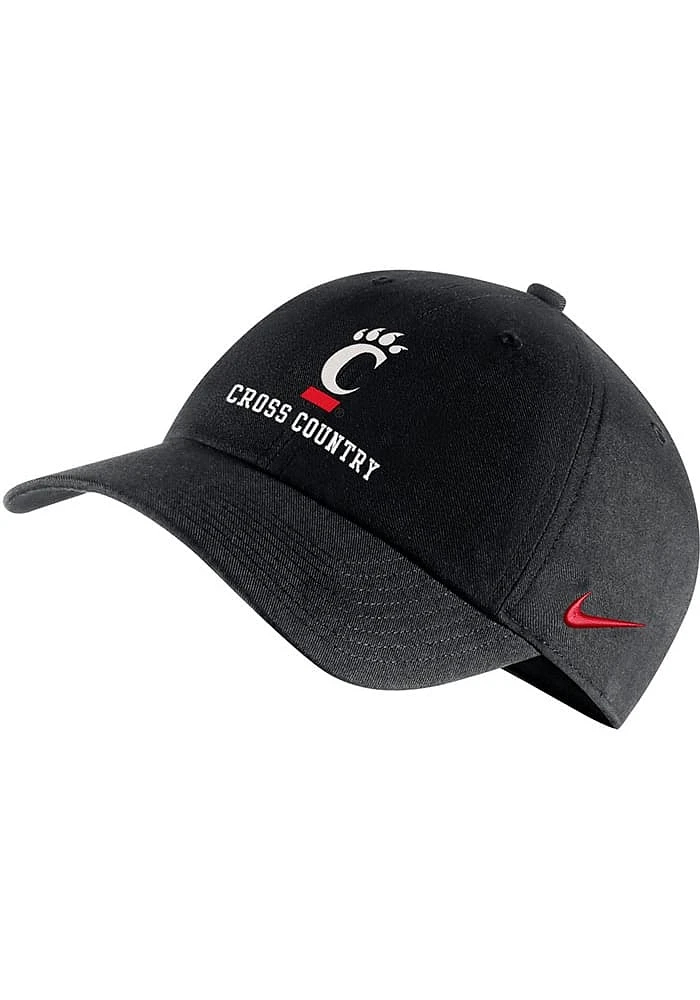 Nike Cincinnati Bearcats Cross Country Wordmark Adjustable Hat - Black