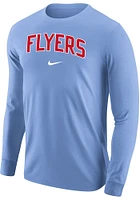 Nike Dayton Flyers Light Blue Arch Name Long Sleeve T Shirt