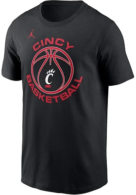 Nike Cincinnati Bearcats Jordan Basketball Short Sleeve T Shirt