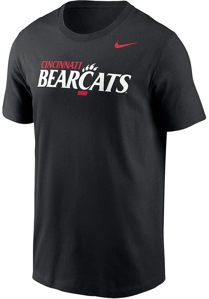 Nike Cincinnati Bearcats Black Wordmark Legend Short Sleeve T Shirt