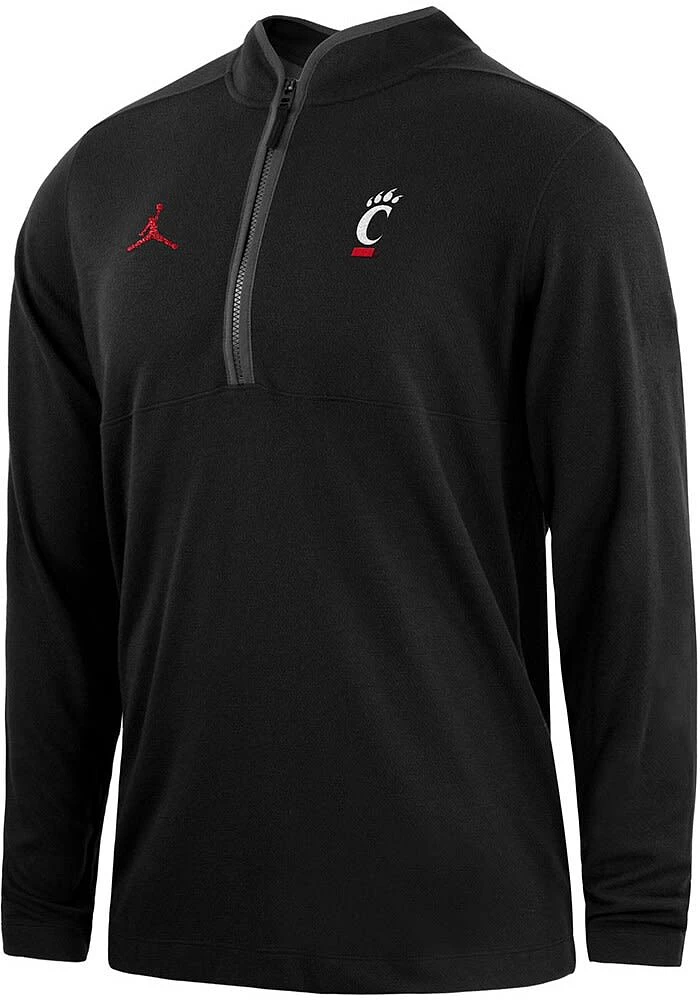 Nike Cincinnati Bearcats Mens Black Jordan Victory Long Sleeve Qtr Zip Pullover