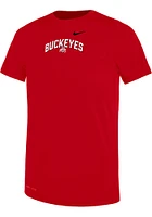 Nike Ohio State Buckeyes Boys Red SL Legend Team Issue Short Sleeve T-Shirt