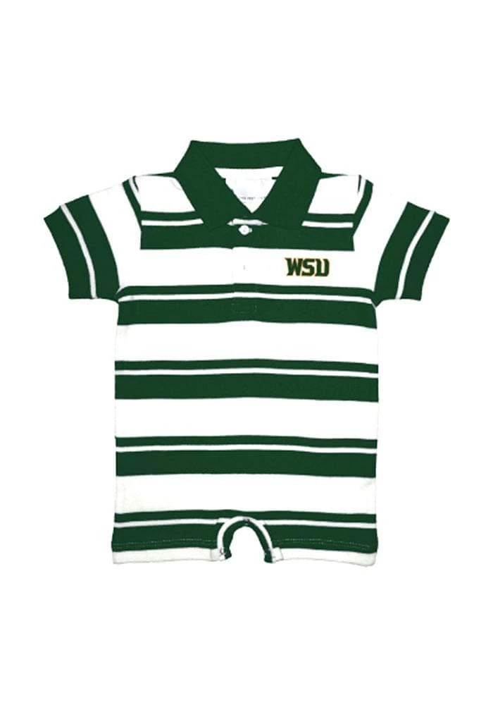 Wright State Raiders Baby Green Rugby Short Sleeve One Piece Polo