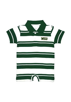 Wright State Raiders Baby Green Rugby Short Sleeve One Piece Polo