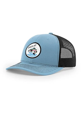 Dallas Ft Worth 112 Trucker Adjustable Hat - Light Blue