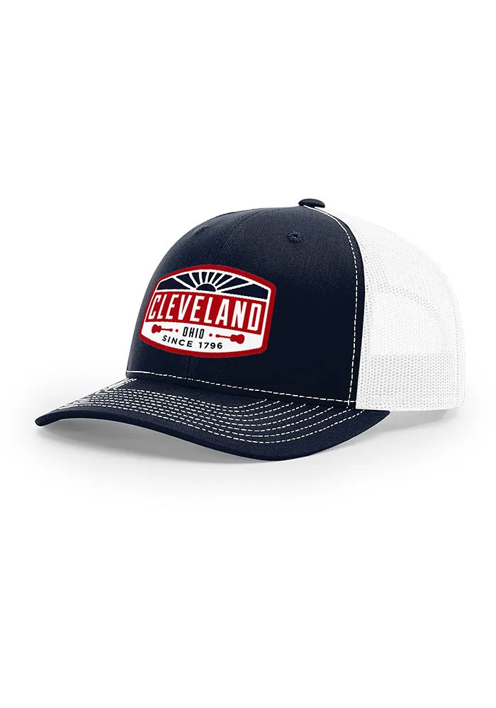 Cleveland 112 Trucker Adjustable Hat - Navy Blue