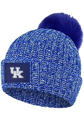 Kentucky Wildcats Blue Speckled Cuff Pom Womens Knit Hat