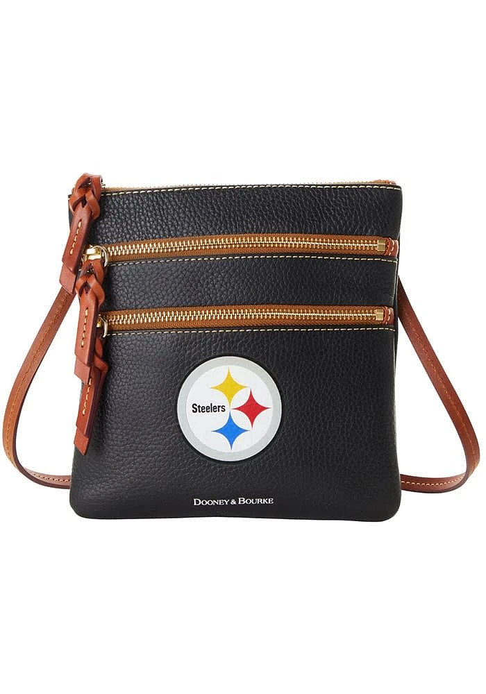 Pittsburgh Steelers Triple Zip Crossbody Womens Purse