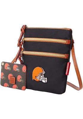 Cleveland Browns NS Triple Zip w/ ID holder Womens Purse