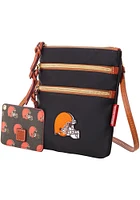 Cleveland Browns NS Triple Zip w/ ID holder Womens Purse