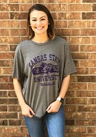 Alternative Apparel K-State Wildcats Charcoal Keeper Short Sleeve Fashion T Shirt