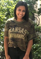 Alternative Apparel Kansas Jayhawks Green Eco Crew Short Sleeve Fashion T Shirt