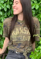 Alternative Apparel Kansas Jayhawks Green Eco Crew Short Sleeve Fashion T Shirt