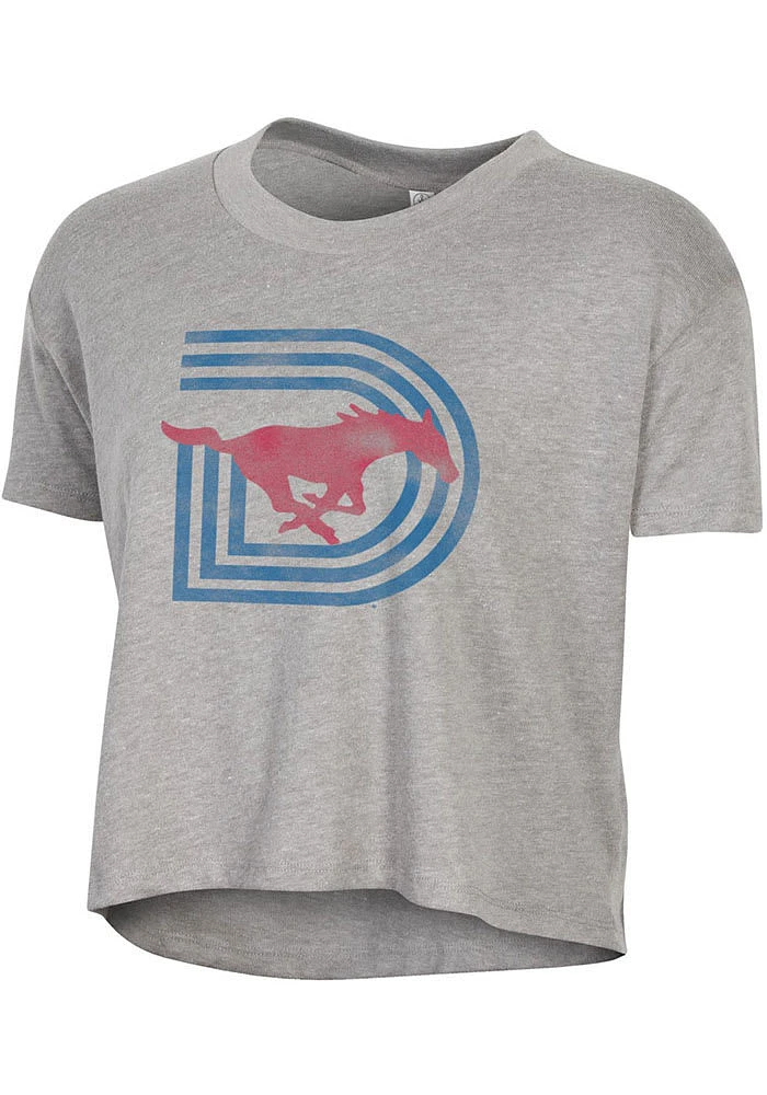 Alternative Apparel SMU Mustangs Womens Grey Headliner Short Sleeve T-Shirt