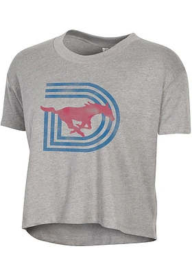 Alternative Apparel SMU Mustangs Womens Grey Headliner Short Sleeve T-Shirt