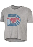 Alternative Apparel SMU Mustangs Womens Grey Headliner Short Sleeve T-Shirt