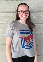 Alternative Apparel SMU Mustangs Womens Grey Headliner Short Sleeve T-Shirt