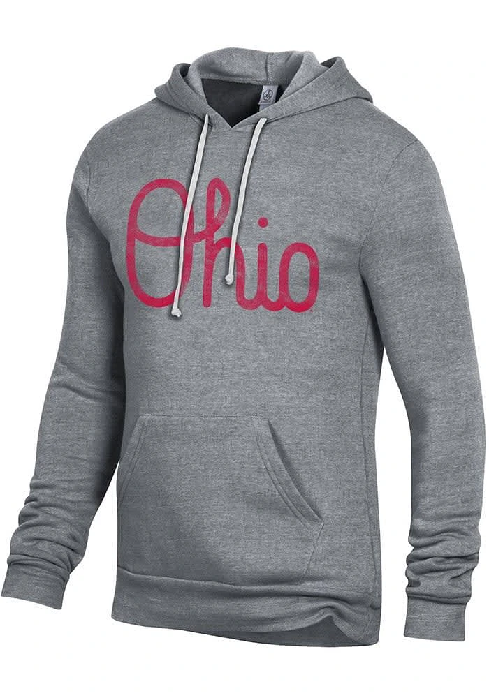 Alternative Apparel Ohio State Buckeyes Mens Grey Challenger Fashion Hood
