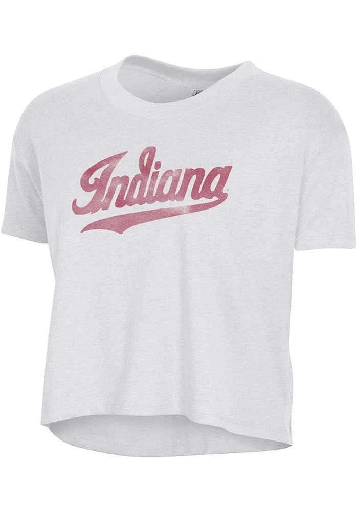 Alternative Apparel Indiana Hoosiers Womens White Headliner Short Sleeve T-Shirt