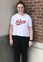 Alternative Apparel Indiana Hoosiers Womens White Headliner Short Sleeve T-Shirt