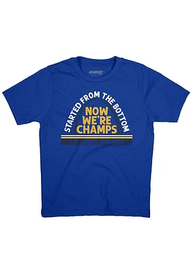 BreakingT St Louis Youth Blue Started From the Bottom Short Sleeve Fashion T-Shirt