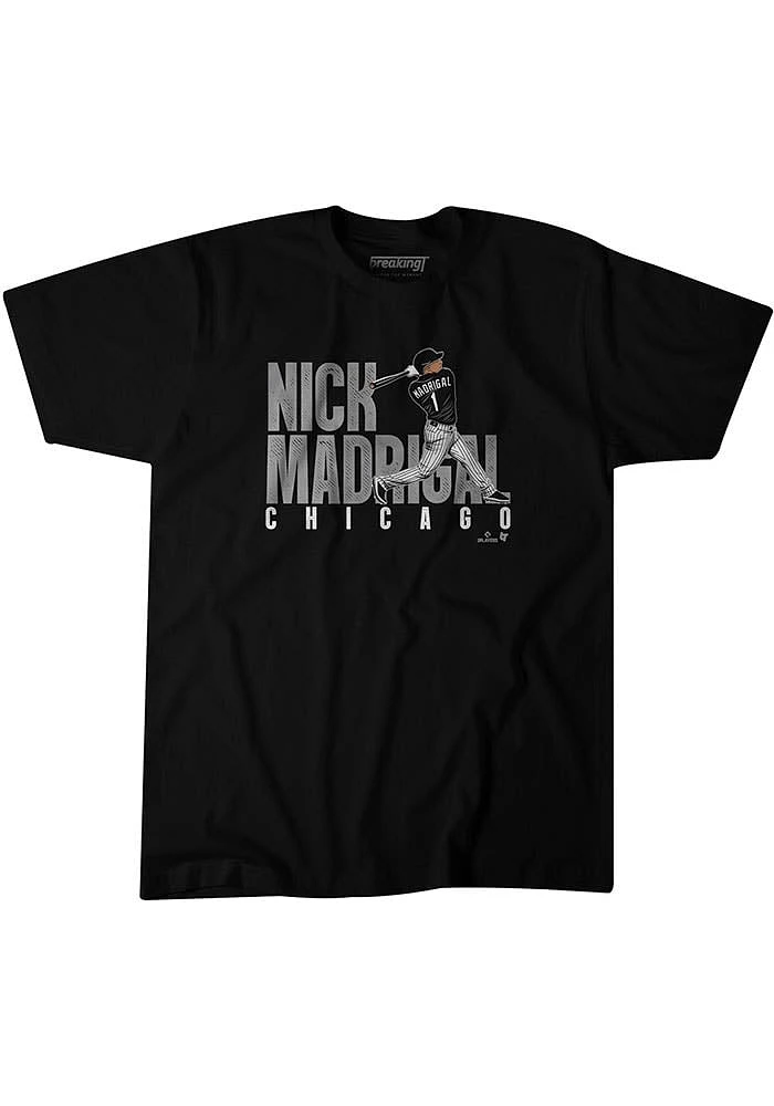 Nick Madrigal Chicago White Sox Black Short Sleeve Fashion Player T Shirt