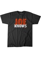 Joe Burrow Cincinnati Bengals Charcoal Knows Short Sleeve Fashion Player T Shirt