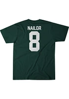 Jalen Nailor Michigan State Spartans Green Football Short Sleeve Fashion Player T Shirt
