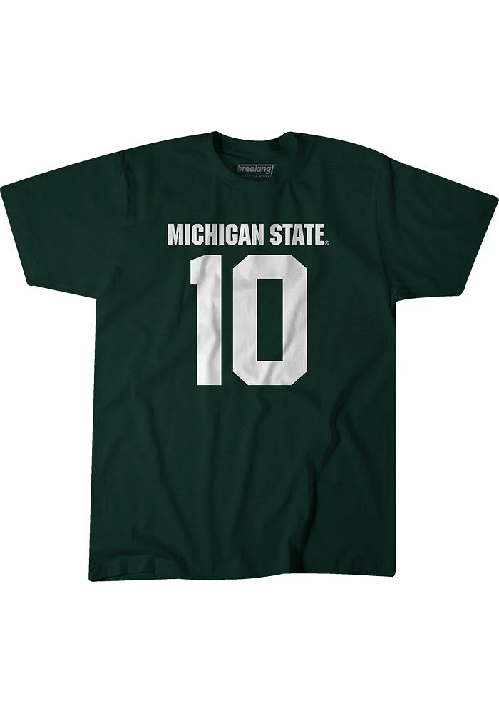 Payton Thorne Michigan State Spartans Green Football Short Sleeve Fashion Player T Shirt