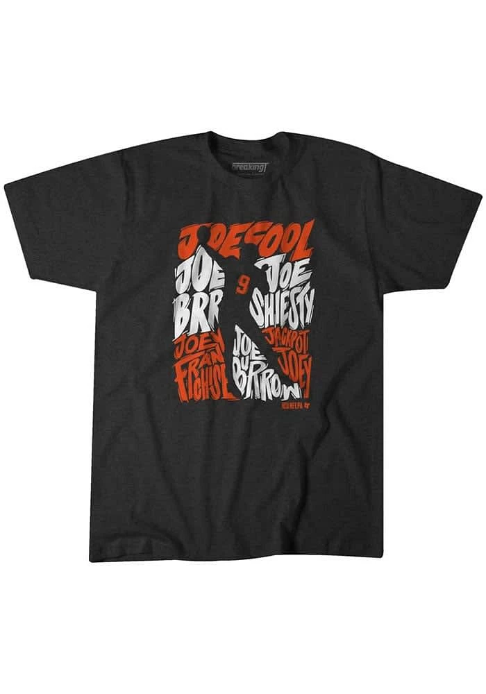 Joe Burrow Cincinnati Bengals Youth Black Nicknames Player Tee