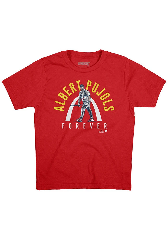 Albert Pujols St Louis Cardinals Youth Red Forever Player Tee